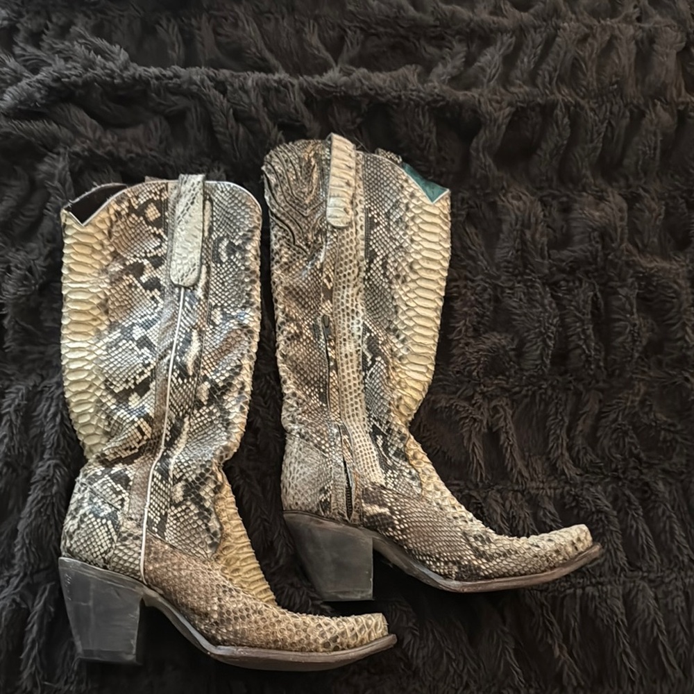 Corral Womens Genuine Full Python Tall Cowboy Boots